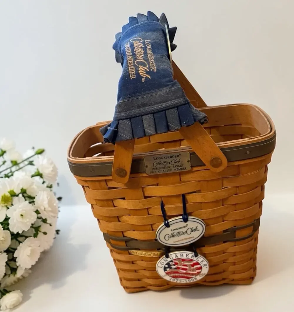 Longaberger Collectors Club Membership Basket 1996 Charter Member Signed 3391-62